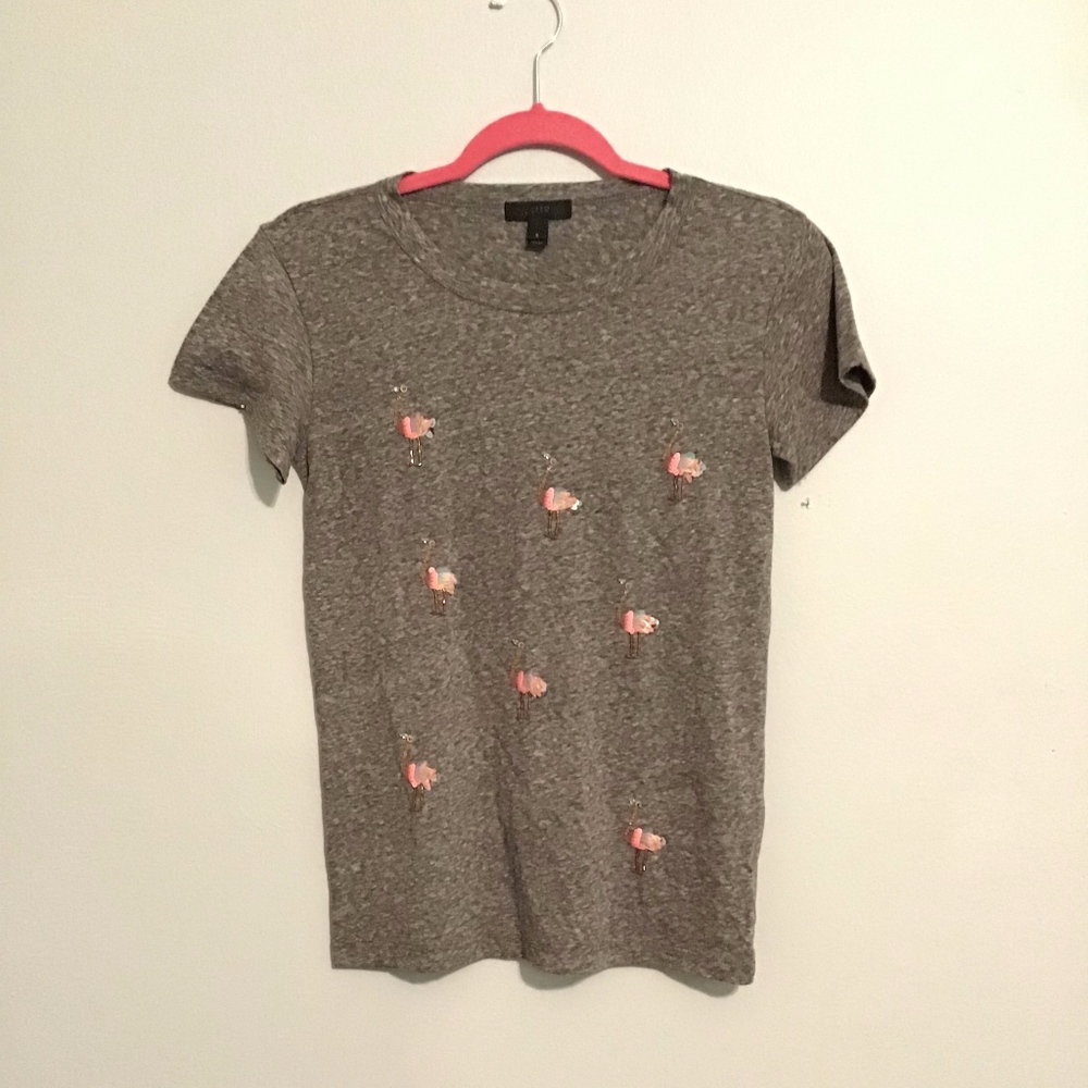 J. Crew Flamingo Tee